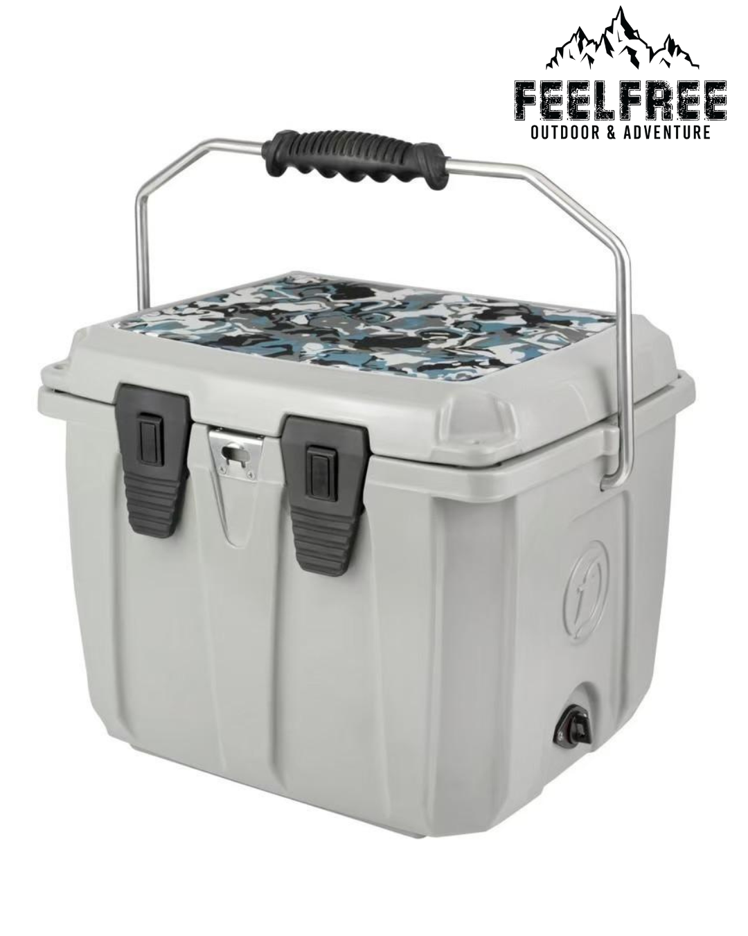ถังน้ำแข็งเกรดพรีเมี่ยม FEELFREE ขนาด 25 ลิตร สี LIGHT GRAY CAMO